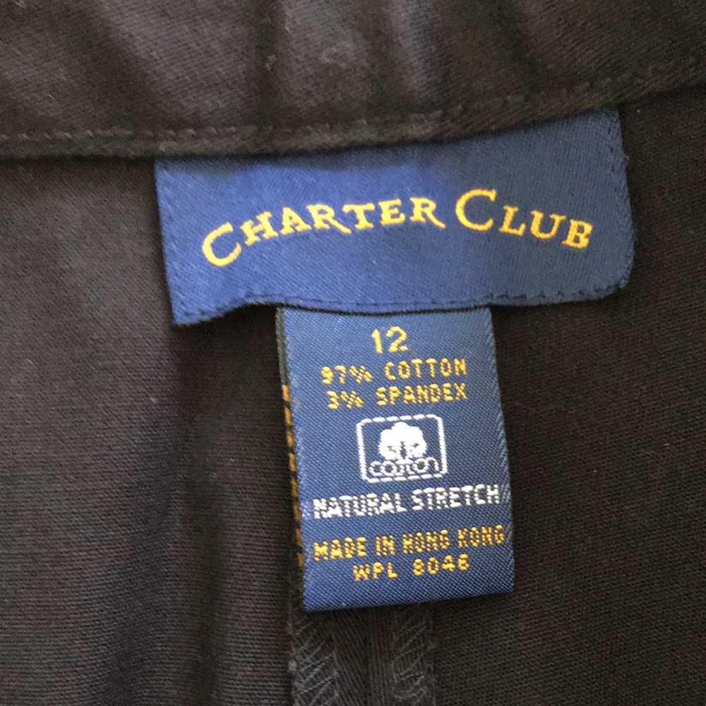 Charter Club women’s pants. Capri or shorter length. Dark navy  size 12 - Picture 4 of 5